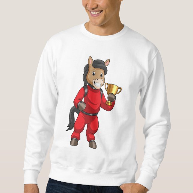 Horse as Champion with Trophy Sweatshirt (Front)