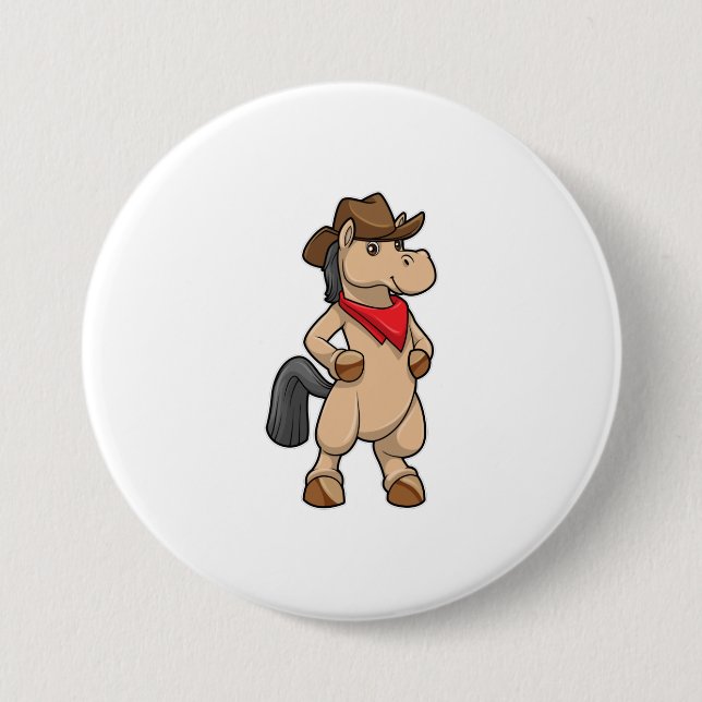 Horse as Cowboy Button (Front)