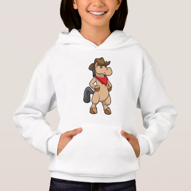 Horse as Cowboy Hoodie (Front)