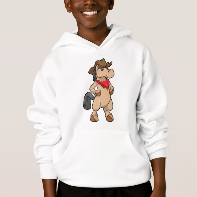 Horse as Cowboy Hoodie (Front)