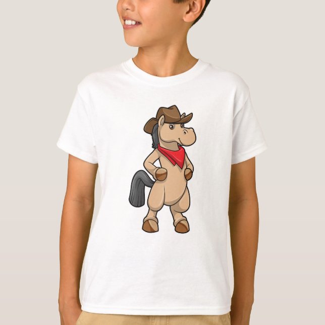 Horse as Cowboy T-Shirt (Front)