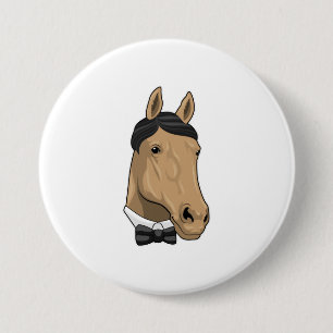 Horse as Gentleman with Bow tie Button