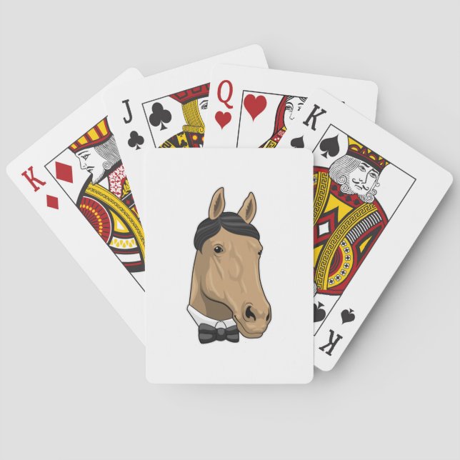 Horse as Gentleman with Bow tie Poker Cards (Back)