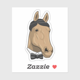 Horse as Gentleman with Bow tie Sticker
