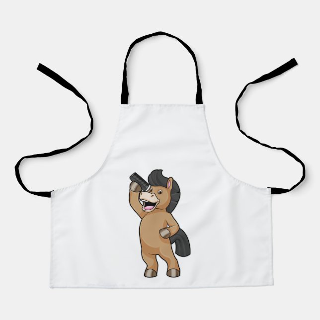 Horse as Hairdresser with Comb Apron (Front)
