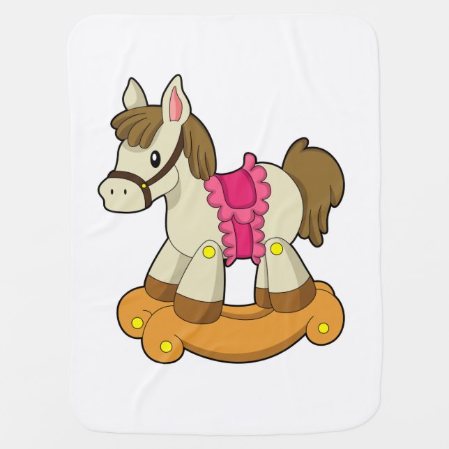 Horse as Rocking horse.PNG Baby Blanket (Front)