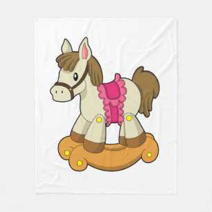 Horse as Rocking horse.PNG Fleece Blanket