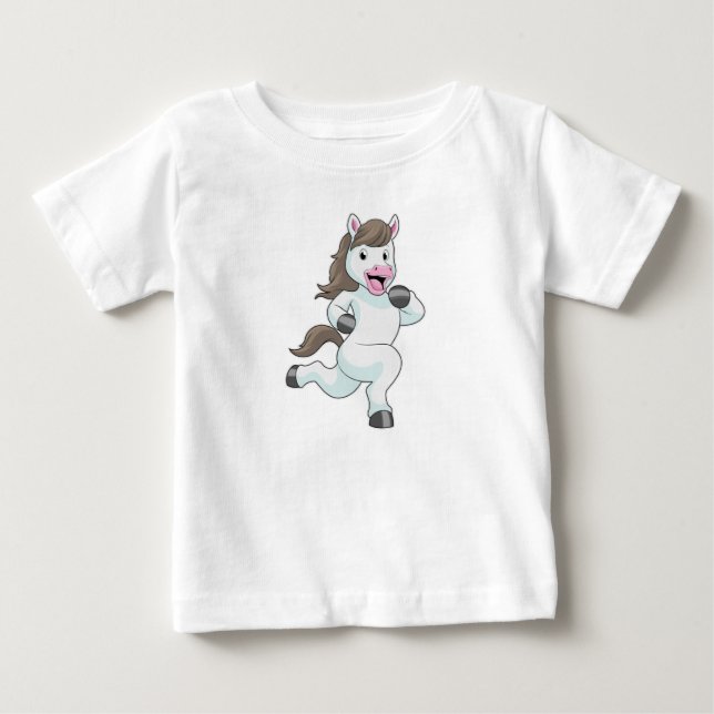 Horse as Runner at Running Baby T-Shirt (Front)