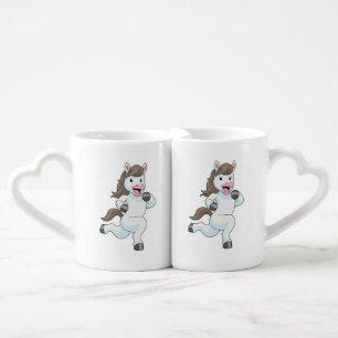 Horse as Runner at Running Coffee Mug Set