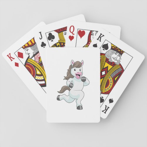 Horse as Runner at Running Playing Cards