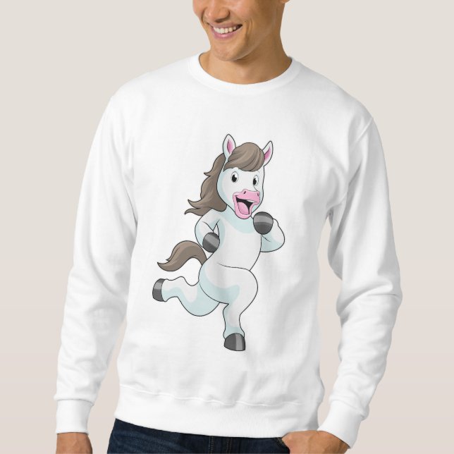 Horse as Runner at Running Sweatshirt (Front)