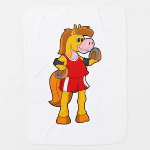Horse as Runner Baby Blanket
