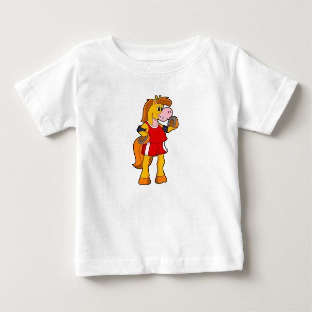 Horse as Runner Baby T-Shirt (Front)