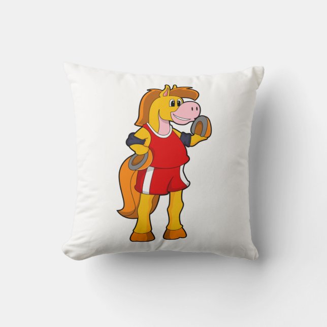 Horse as Runner Throw Pillow (Front)