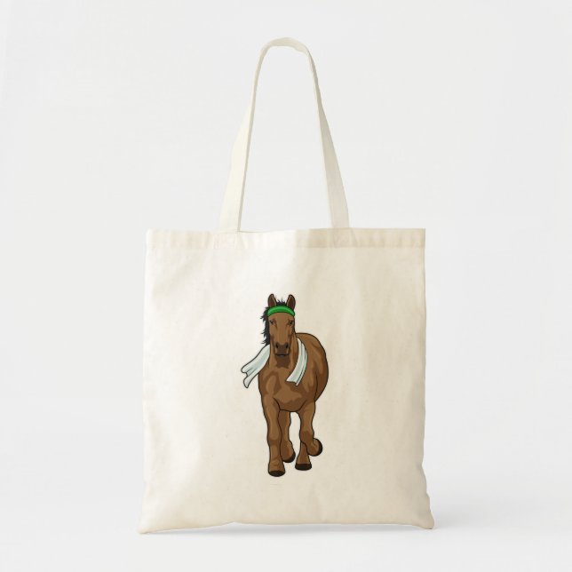 Horse as Runner with Towel Tote Bag (Front)