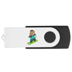 Horse as Snowboarder with Snowboard Flash Drive