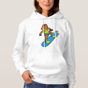 Horse as Snowboarder with Snowboard Hoodie