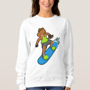 Horse as Snowboarder with Snowboard Sweatshirt