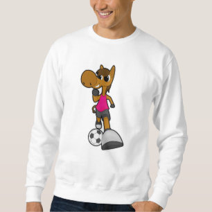 Horse as Soccer player with Soccer ball Sweatshirt