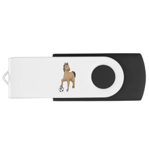 Horse as Soccer player with Soccer Flash Drive
