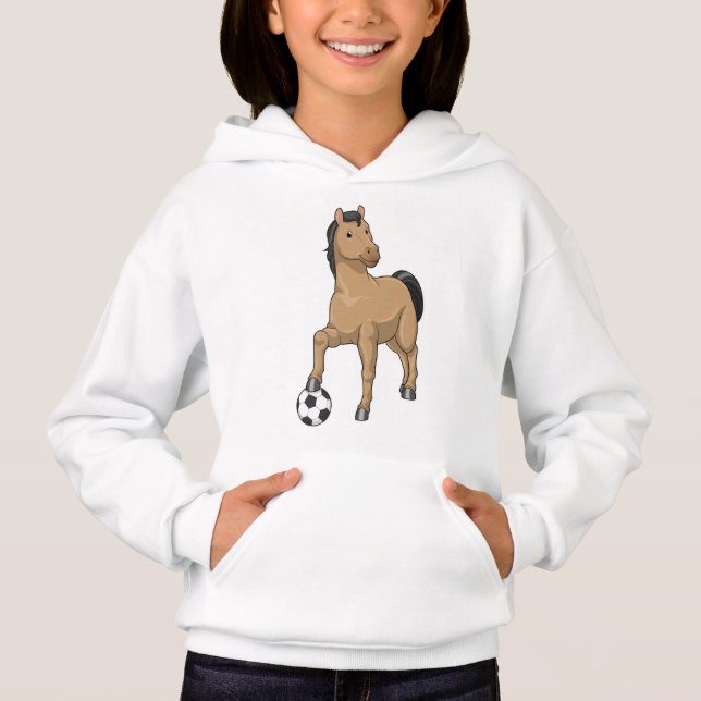 Horse as Soccer player with Soccer Hoodie (Front)