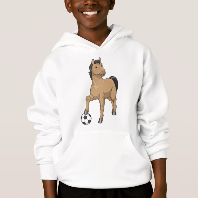 Horse as Soccer player with Soccer Hoodie (Front)