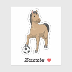 Horse as Soccer player with Soccer Sticker