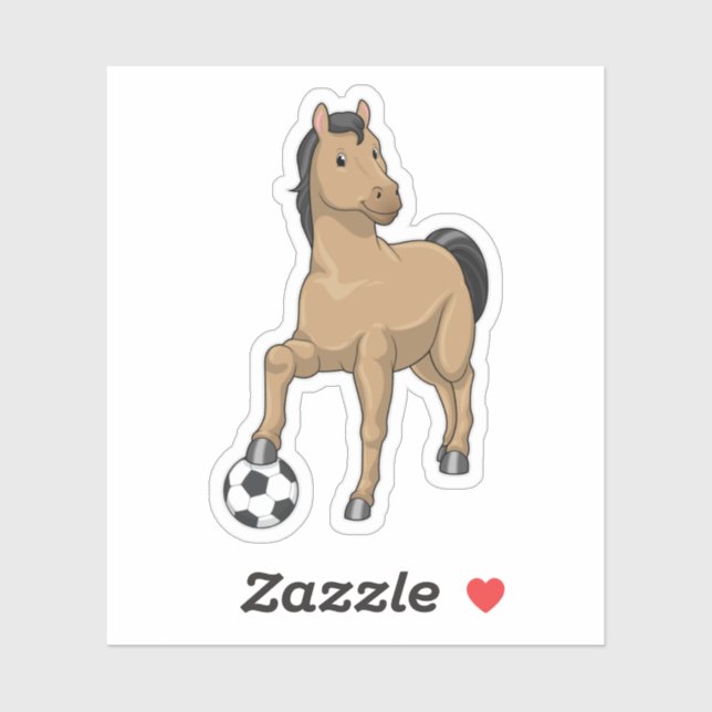 Horse as Soccer player with Soccer Sticker (Sheet)