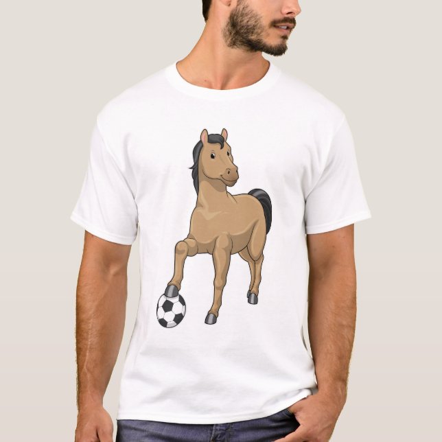 Horse as Soccer player with Soccer T-Shirt (Front)