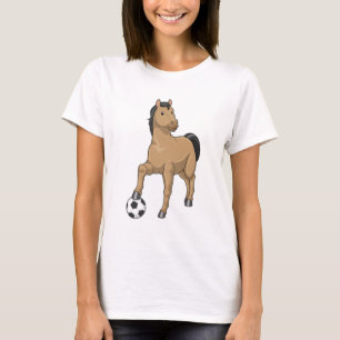 Horse as Soccer player with Soccer T-Shirt