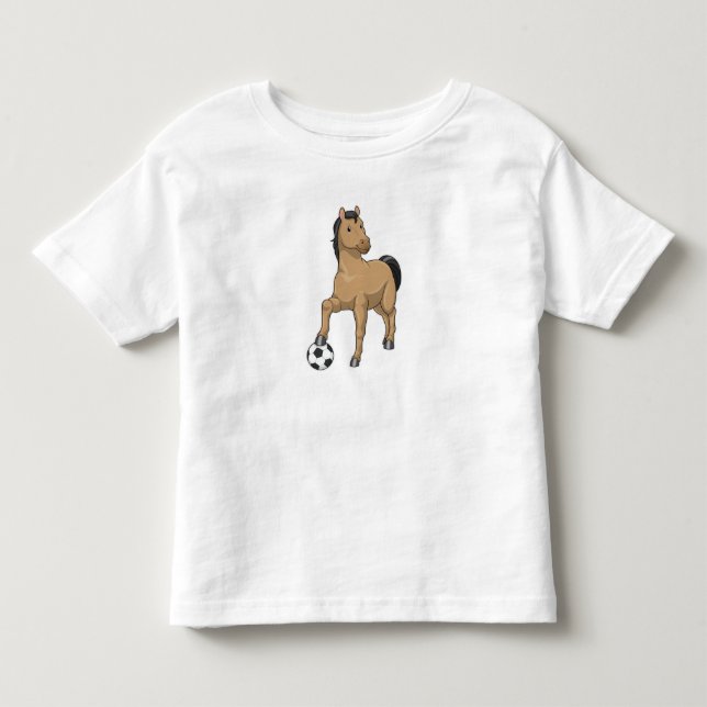 Horse as Soccer player with Soccer Toddler T-shirt (Front)