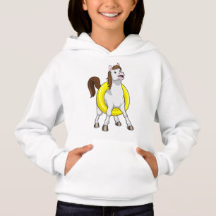 Horse as Swimmer with Lifebouy Hoodie
