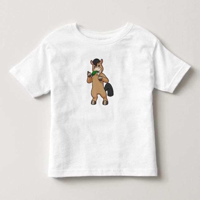 Horse at Eating Vegan Toddler T-shirt (Front)