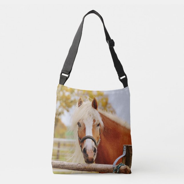 Horse At Gate Crossbody Bag (Front)