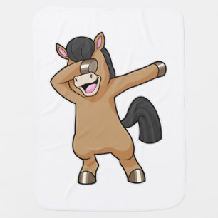 Horse at Hip Hop Dance Dab Baby Blanket
