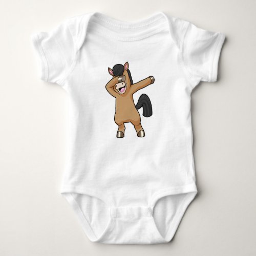 Horse at Hip Hop Dance Dab Baby Bodysuit