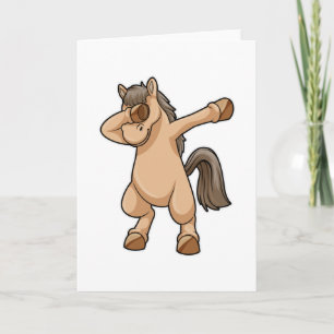 Horse at Hip Hop Dance Dab Card