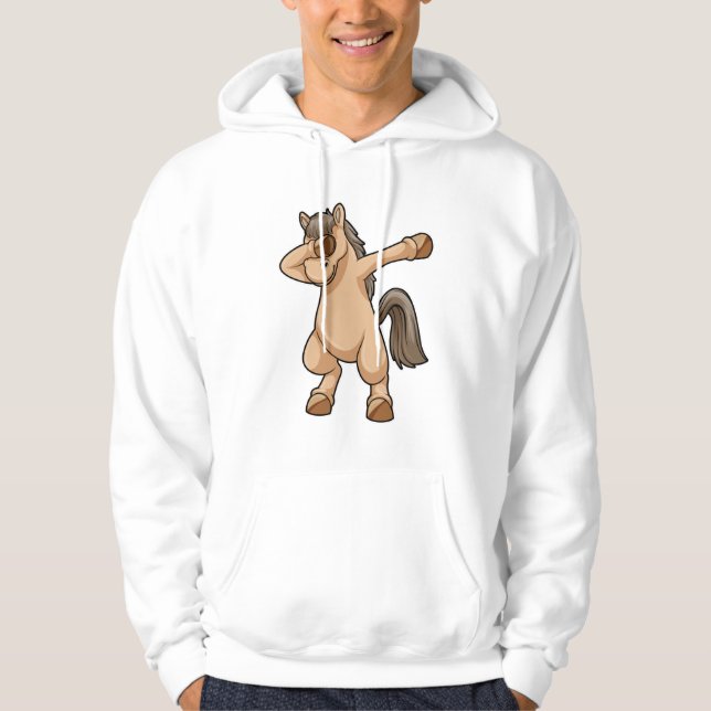 Horse at Hip Hop Dance Dab Hoodie (Front)