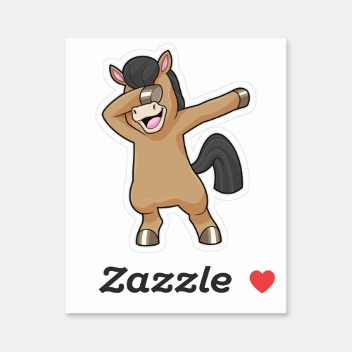 Horse at Hip Hop Dance Dab Sticker