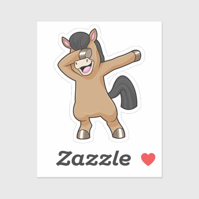 Horse at Hip Hop Dance Dab Sticker (Sheet)