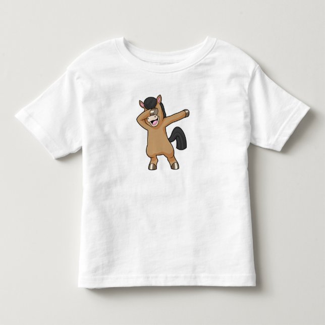 Horse at Hip Hop Dance Dab Toddler T-shirt (Front)