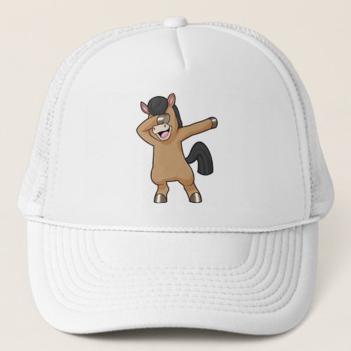 Horse at Hip Hop Dance Dab Trucker Hat