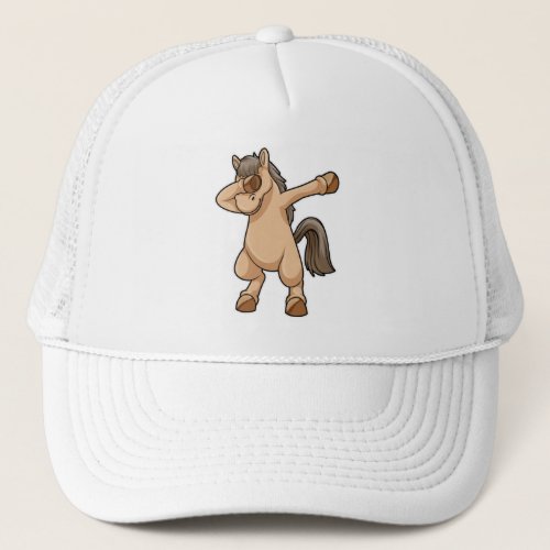 Horse at Hip Hop Dance Dab Trucker Hat