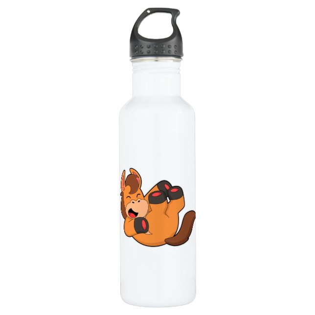 Horse at Laughing Stainless Steel Water Bottle (Front)