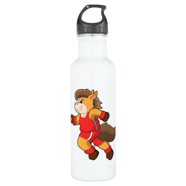 Horse at Running Stainless Steel Water Bottle (Front)