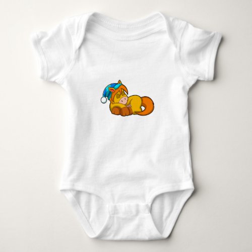 Horse at Sleeping with Sleepyhead Baby Bodysuit