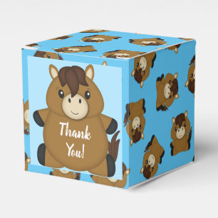 Horse Baby Shower Blue Boy Favor Boxes