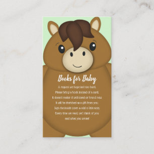Horse Baby Shower Enclosure Card