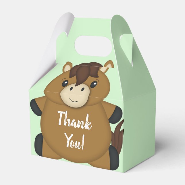 Horse Baby Shower Favor Boxes (Front Side)