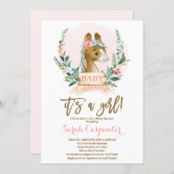 Horse Baby Shower girl Invitation